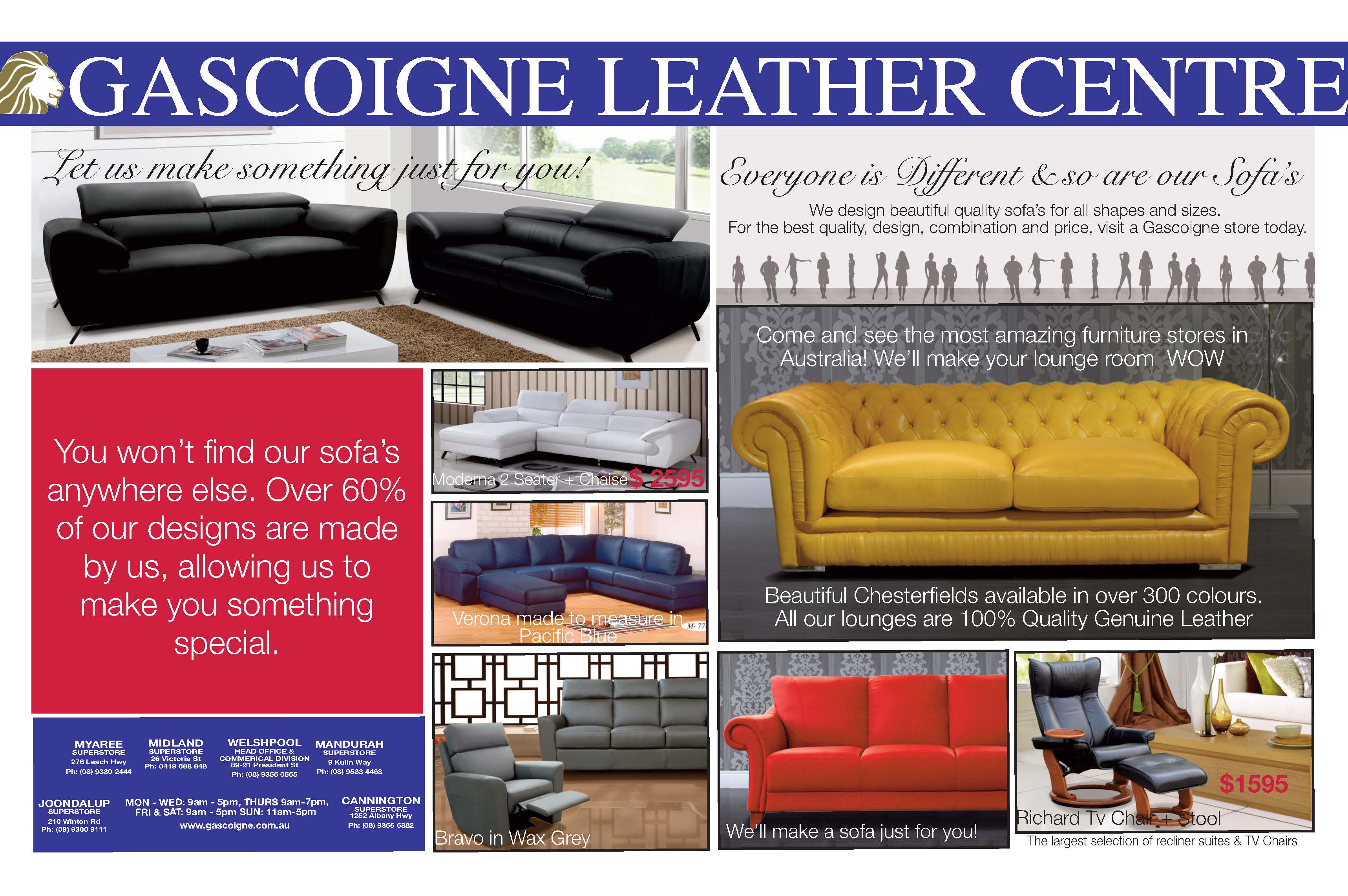 Leather Sofas Perth Leather Lounges Perth Gascoigne