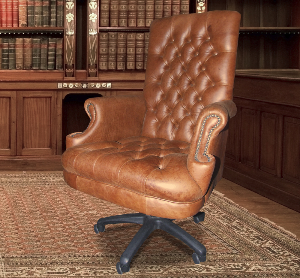 President Chair Gascoigne Leather Centre