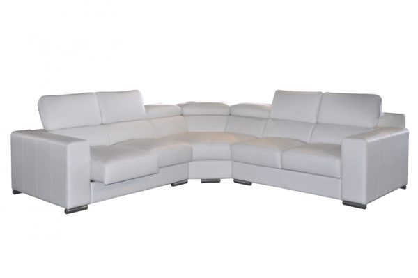 White reclining corner couch from gascoigne