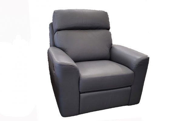 This is a gascoigne black reclining bravo chair with a white background