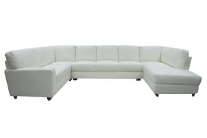 White casino corner sofa from gascoigne