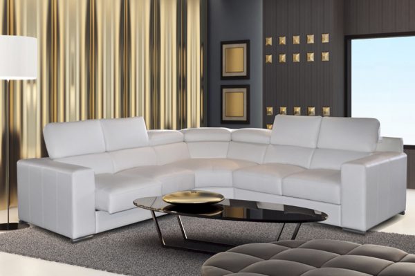 White amazon recliner corner sofa from gascoigne