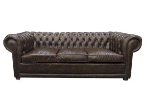 Brown Leather Chesterfield From Gascoigne