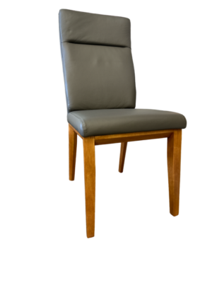 Grey montana dining chair with wooden legs and transparent background